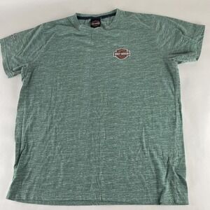 Harley Davidson Motorcycles St. Kitts‎ Tee Size XL Green Men's T shirt Logo